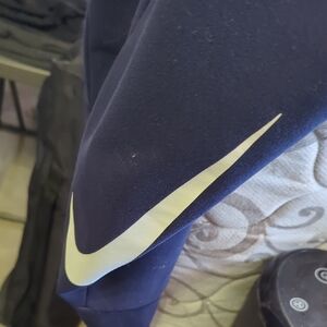 Nike Dark Blue Joggers with White Swoosh